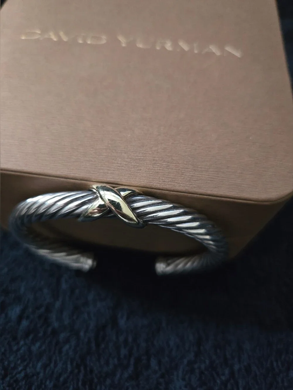 David Yurman X Classic Cable Station Bracelet 7mm